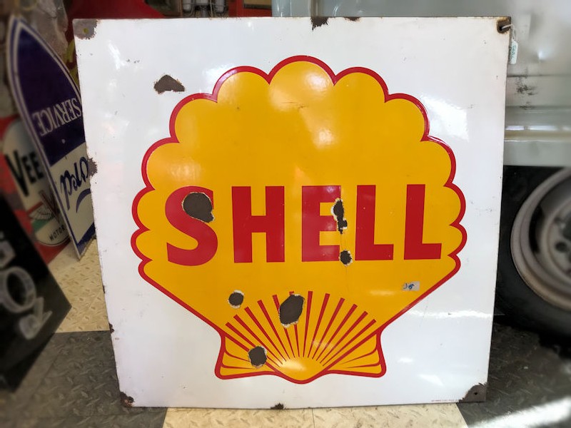 1950s enamel Shell sign