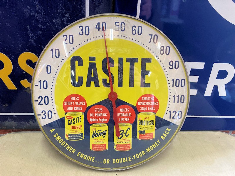Casite working thermometer advertising sign