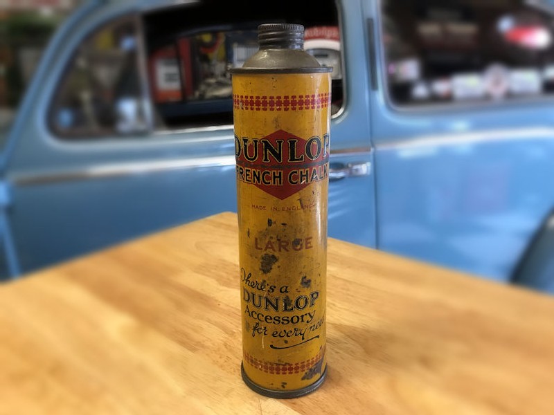 1950s Dunlop French chalk tin