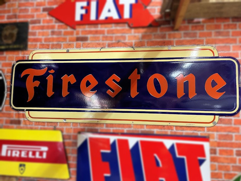 Original enamel Firestone sign