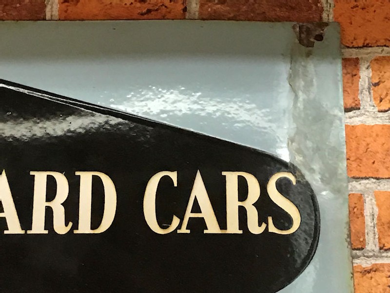 Rare enamel Agent Officiel Standard Cars and Triumph Cars sign