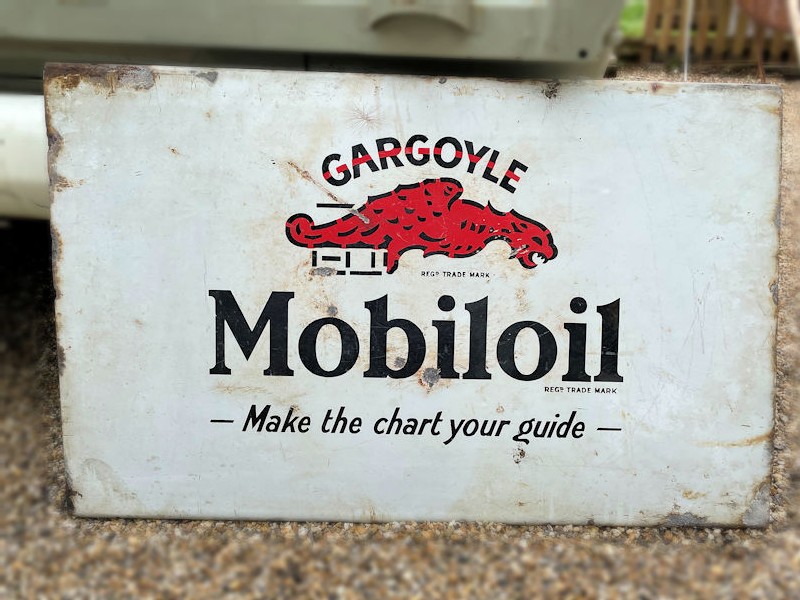 Original enamel Mobiloil Gargoyle sign