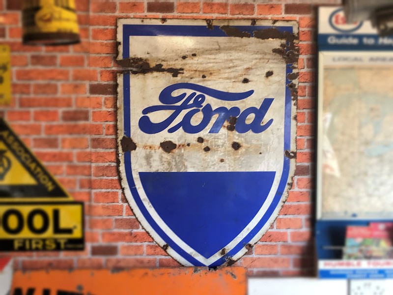 Original enamel Ford shield sign