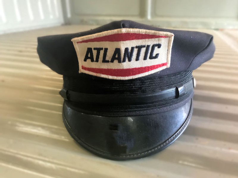 Original NOS new old stock Atlantic gas service station attendant hat