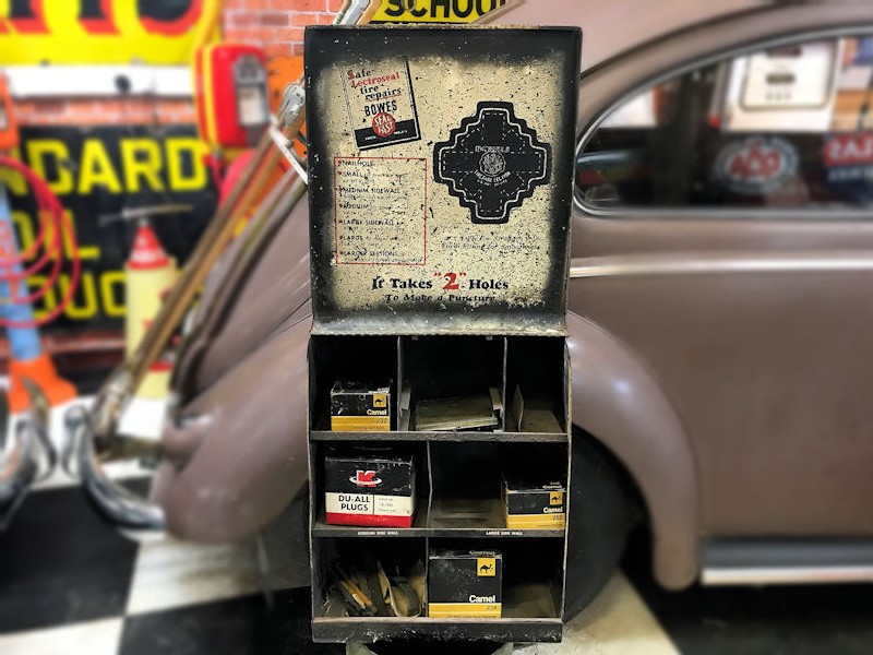 Vintage Bowes tire repair counter display