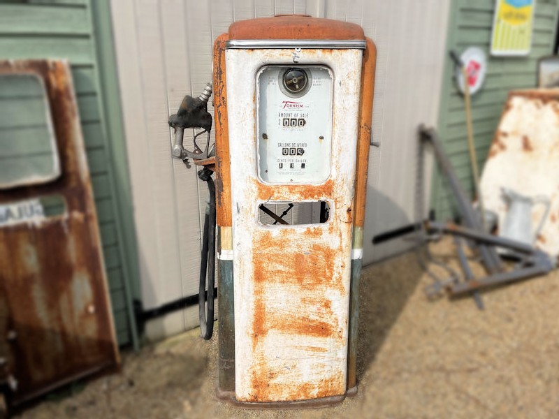 Original unrestored Tokheim Model 39 gas pump