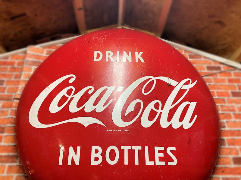 Original 48 inch enamel Drink Coca Cola In Bottles Coca Cola button