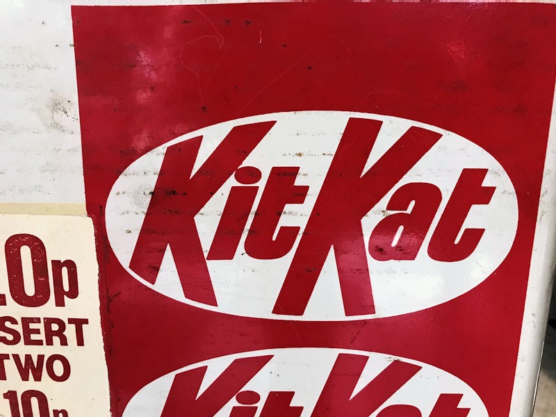 All original 1970s KitKat vending machine