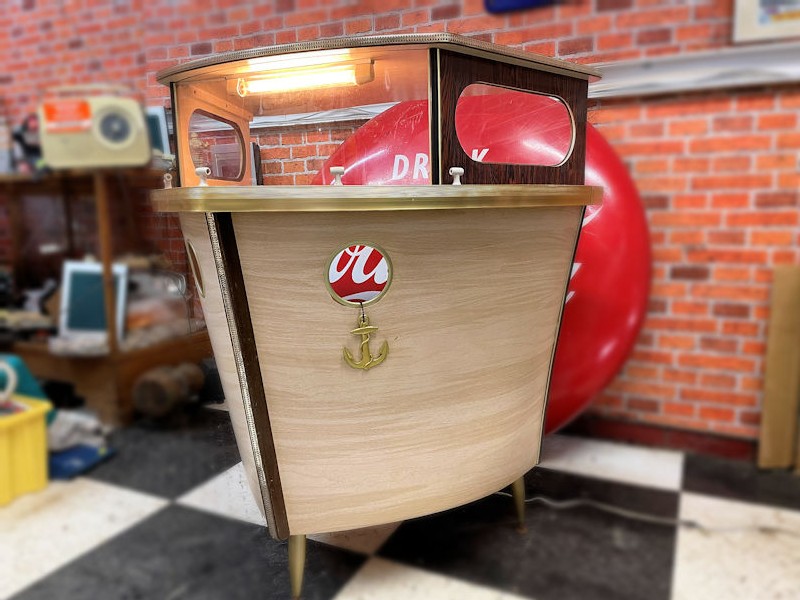Original 1950s boat cocktail bar