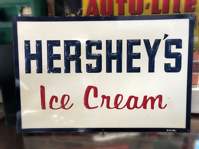 Original embossed tin Hershey chocolate sign