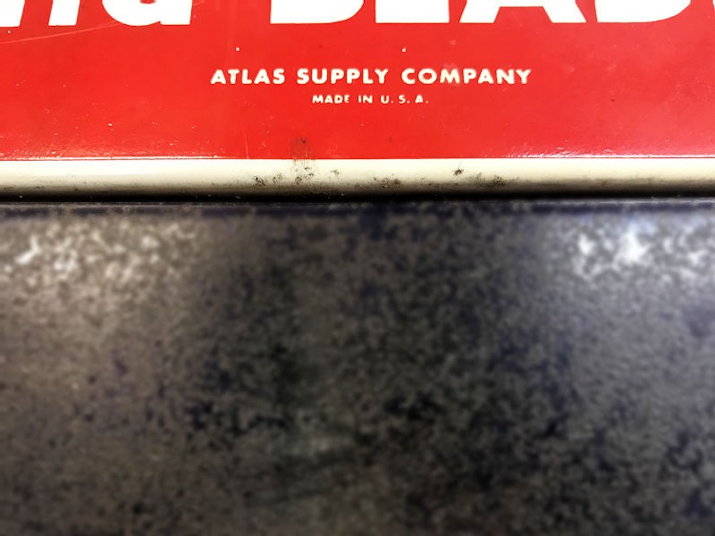 Original Atlas wiper arms and blades metal display cabinet