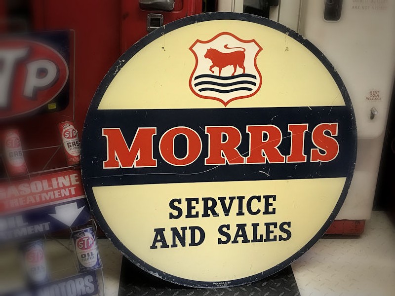 Vintage Franco Morris Service and Sales tin sign
