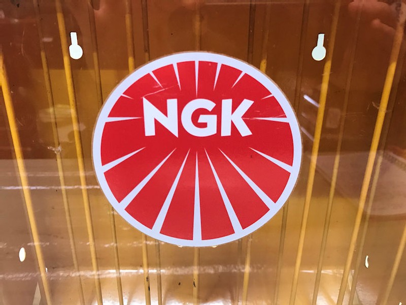NGK spark plug counter top display