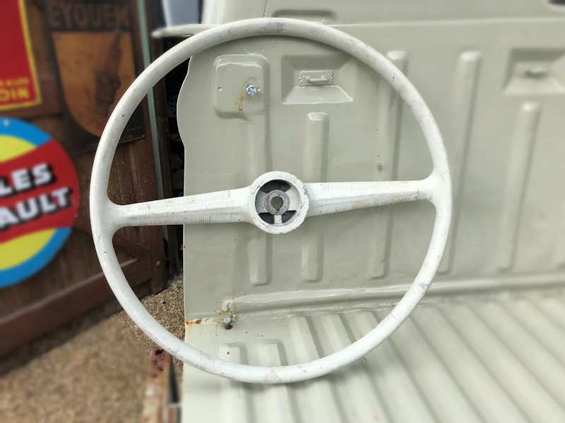 Original vintage ivory split screen bus steering wheel
