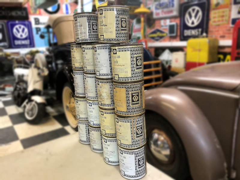 Original VW 1kg Lack paint tins