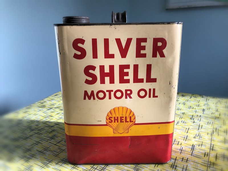 Original Shell US 2 gallon tin can