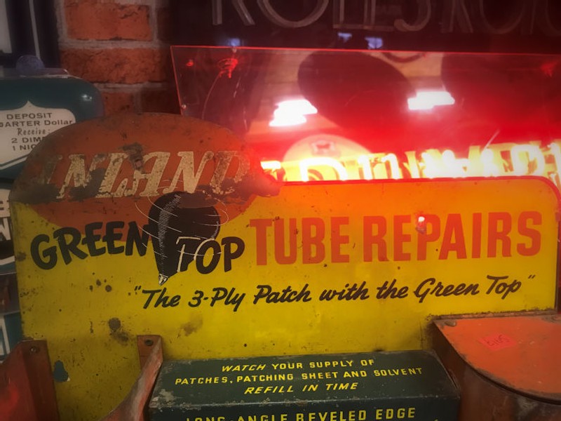 1930s Inland Green Top tube repair cabinet