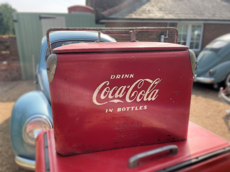 Vintage Coca Cola shortie cool box