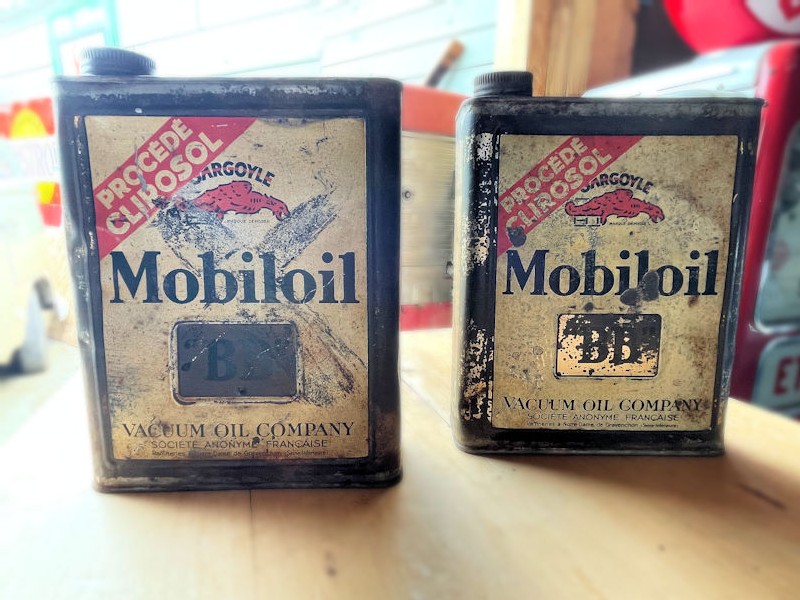 Original BB grade Mobiloil cans