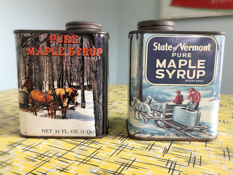 Original 1 quart maple syrup tins