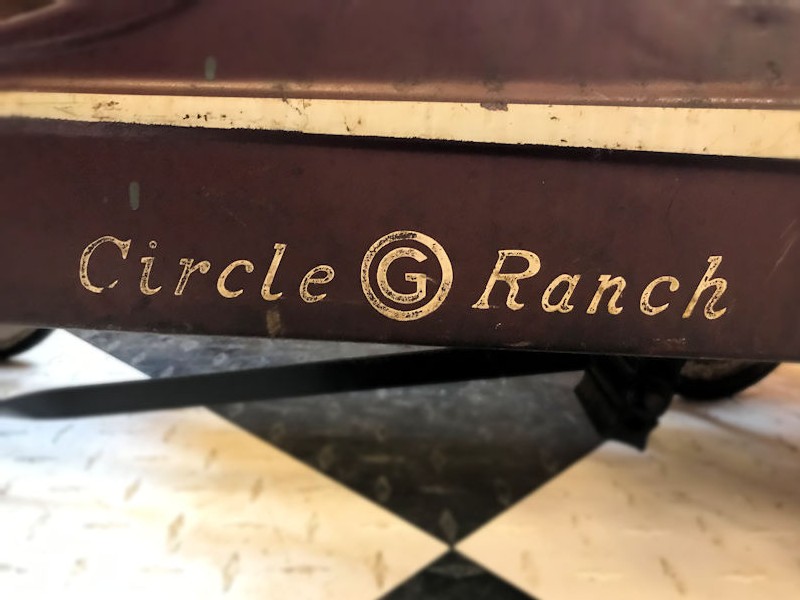 Original 1930s woody Circle Ranch station wagon pedal car