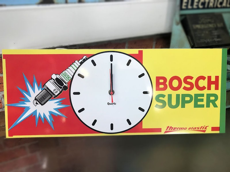 Plastic rectangle Bosch Super battery operated clock