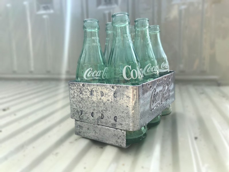 Original aluminium Coca Cola six pack carrier