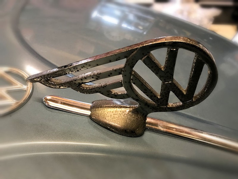 Original Australian VW flying hood ornament