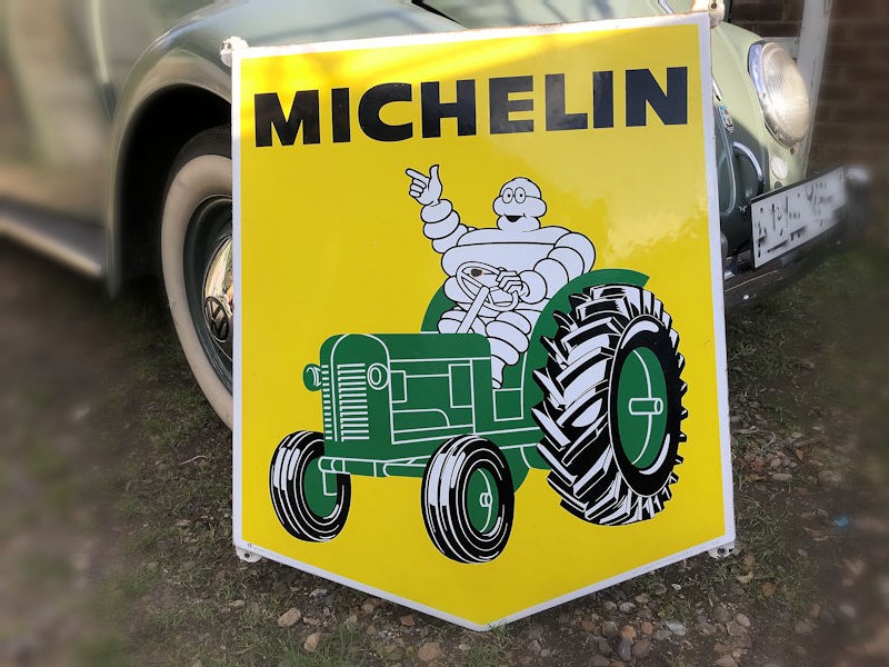 1966 enamel Michelin tractor sign