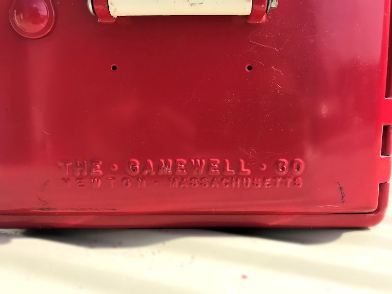 Original metal USA fire department phone box