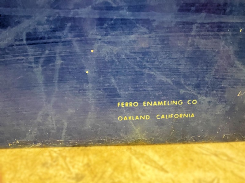 Original California Official Inspection and Adjusting Station enamel sign