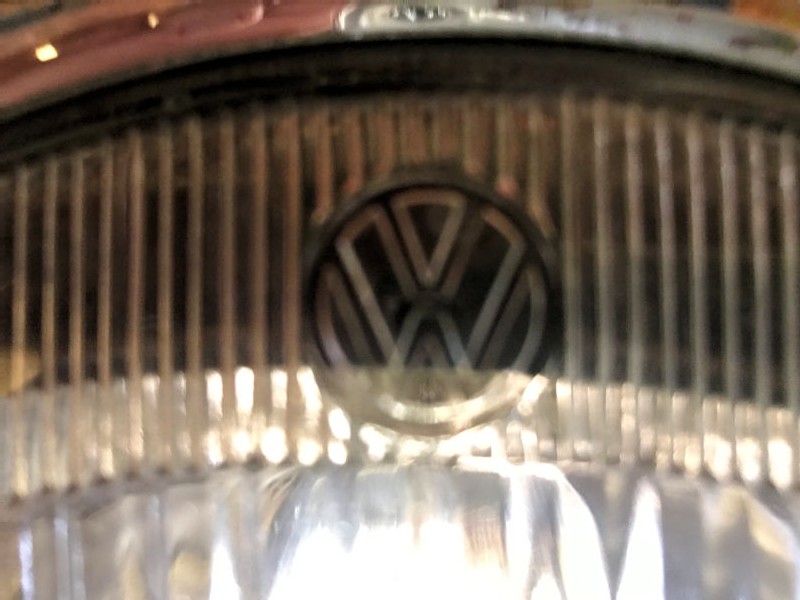 Early VW Beetle Bosch headlights with VW logo
