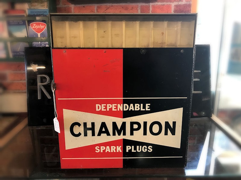 Original Champion spark plug cabinet