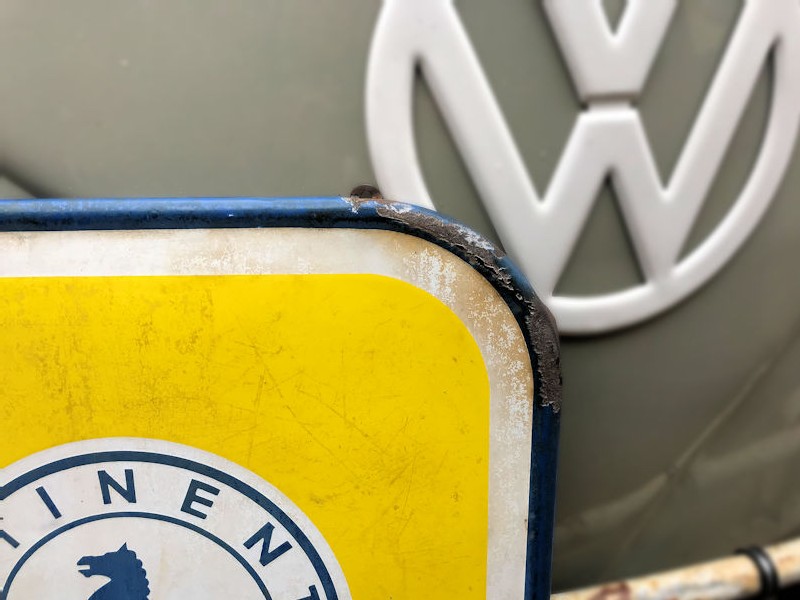 Original vintage German Continental Tyres enamel sign