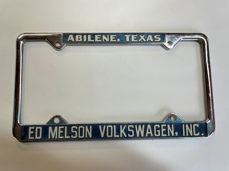 Original Volkswagen dealership license plate surround