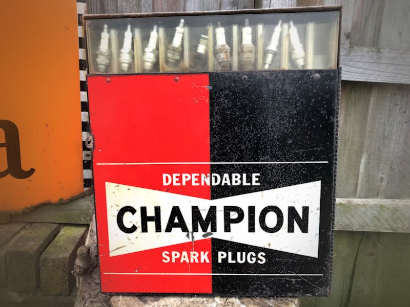 Original 1960s Champion Spark Plug storage cabinet