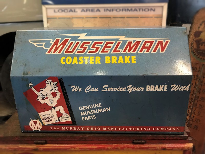 Musselman Coaster Brake storage counter display unit