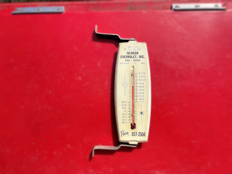Original Chevrolet dealership thermometer