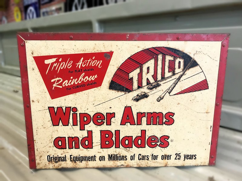 Early 1940s Trico wiper arms and blades counter top display