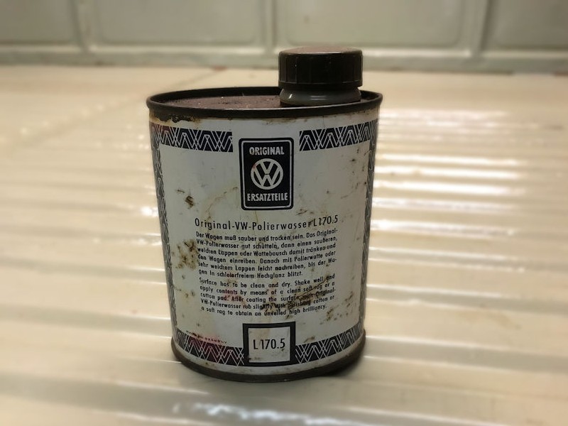 Original vintage Volkswagen polish tin