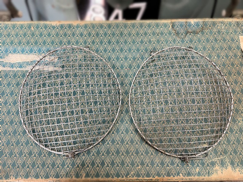 Original vintage headlight grills