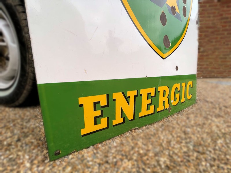 Original enamel BP Energic sign