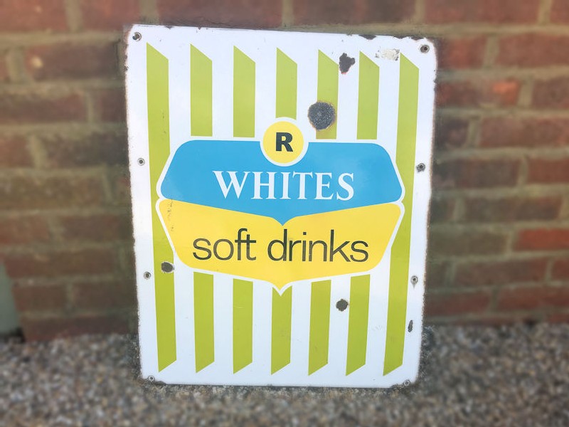Original R Whites lemonade enamel sign
