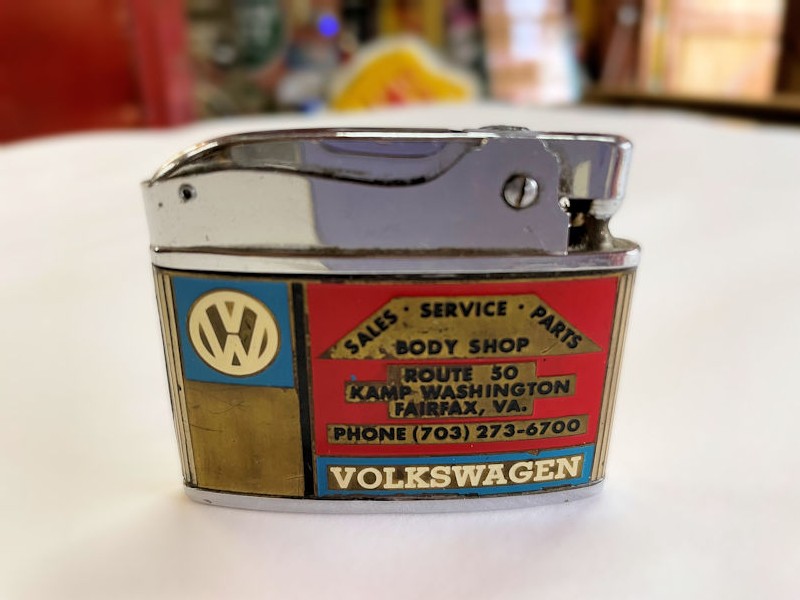 Original vintage Volkswagen VW dealership promotional cigarette lighter