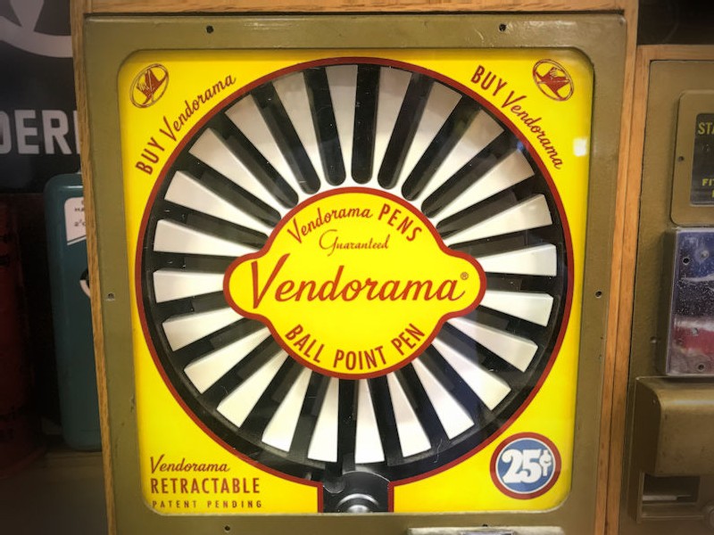 Rare Vendorama ball point pen and refill dispenser
