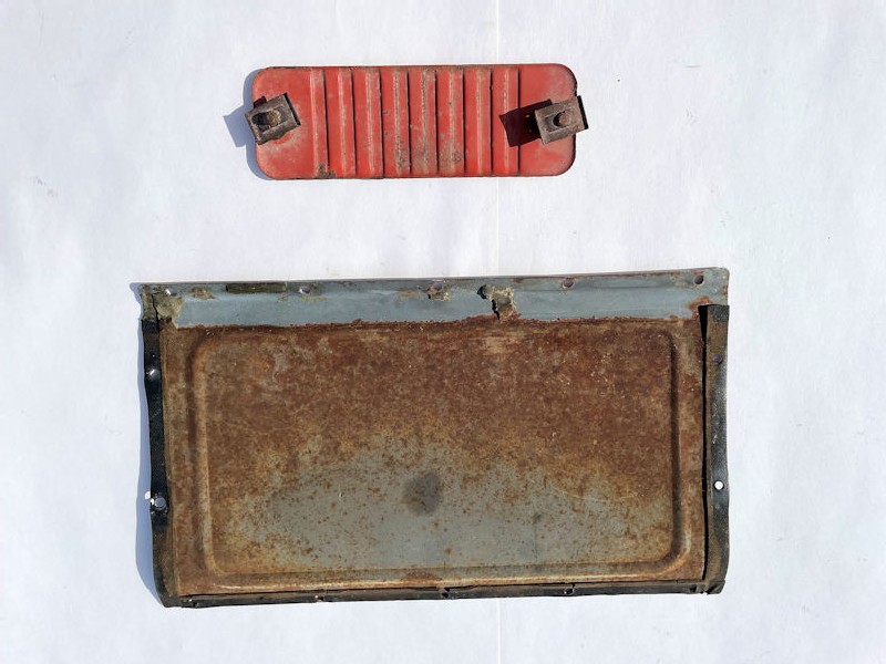 Original VW split bus air box cover and original paint radio blank plate