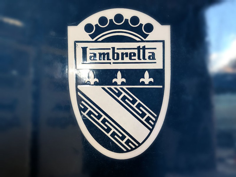 All original double sided enamel Lambretta sign