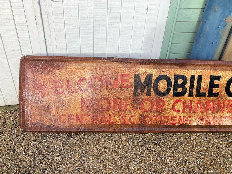 Painted tin sign for Mobile C B users
