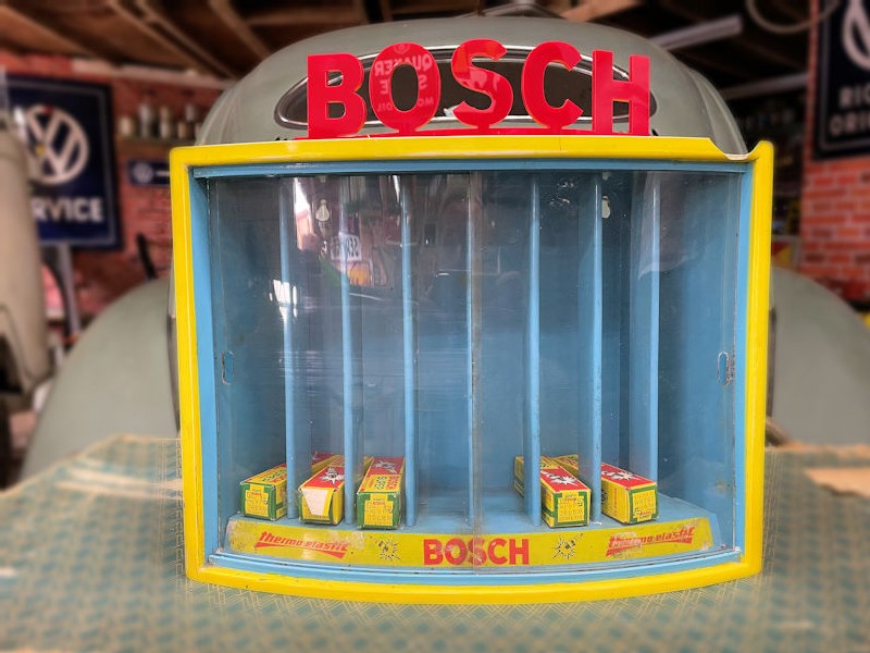Original small version Bosch spark plug counter top display