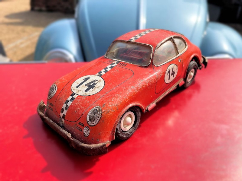 Vintage 356 Porsche Joustra childs friction toy